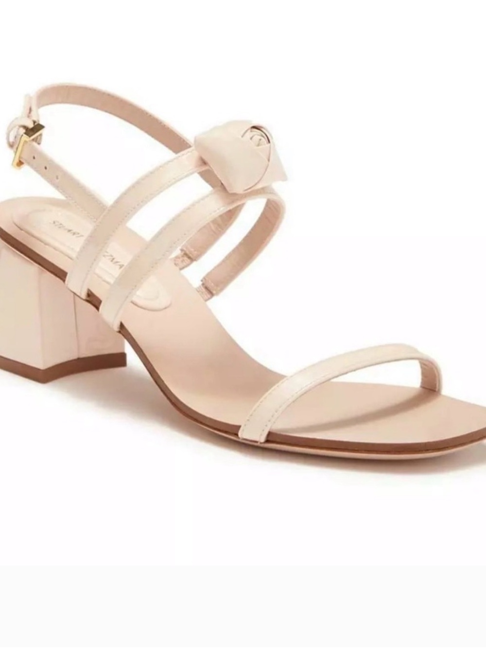 Stuart Weitzman Blush Pink Block Heel Sandals